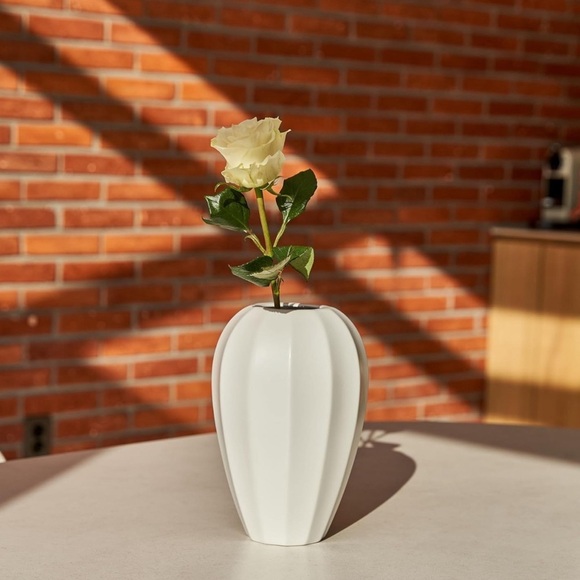 White Ceramic Vase - Picture 2 of 3